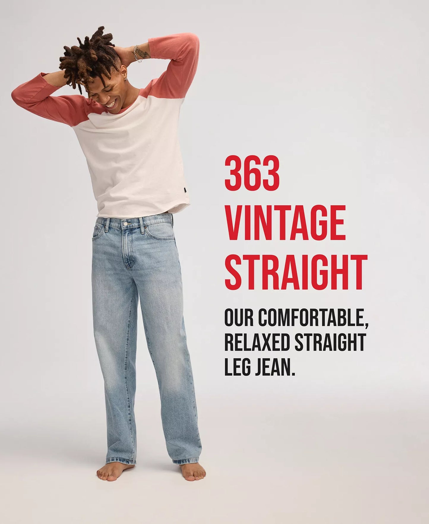Lucky Brand Men's 363 Vintage Like Straight Stretch Jeans  Huron Coolmax W34xL32