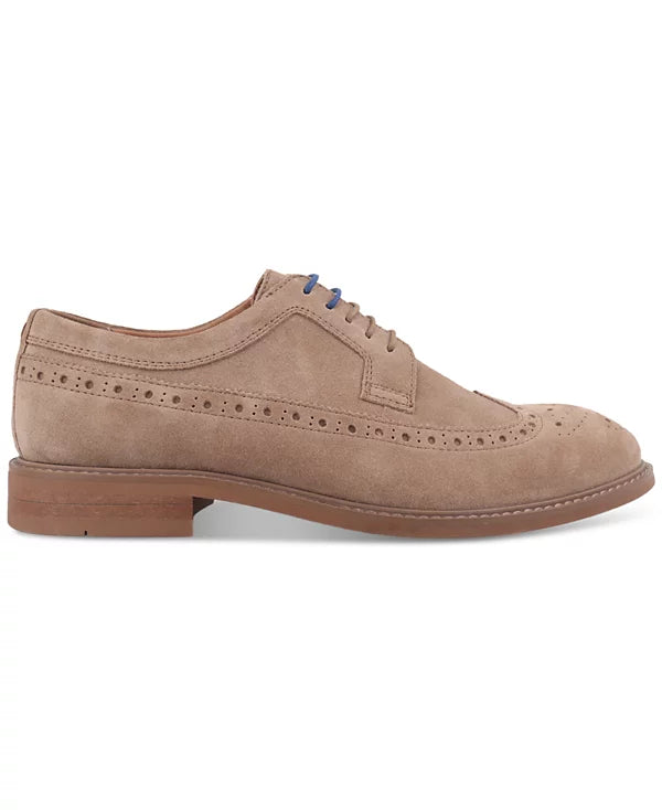 Bar III Men's Ashwell Longwing Oxfords  Tan Suede Size 9
