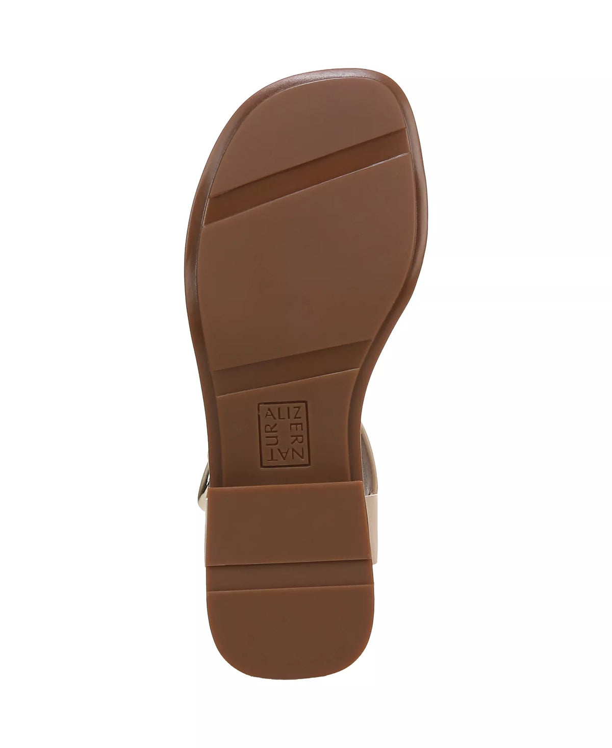 Naturalizer Women's Brandy T-Strap Block Heel Sandals  Coastal Tan Leather Size 7.5