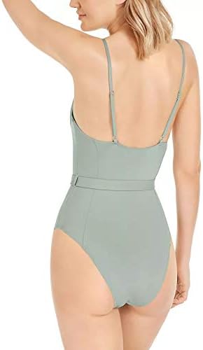 We Wore What Women's  Solid Danielle One-Piece Swimsuit  Color Jadeite Size M