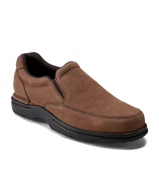 Rockport Men's Eureka Slip-On Casual Shoes  Dark Brown Leather Size 10.5XW