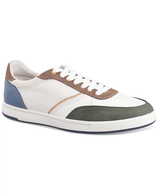 Club Room Men's Dawsonn Lace-Up Sneakers  White Linen Size 9