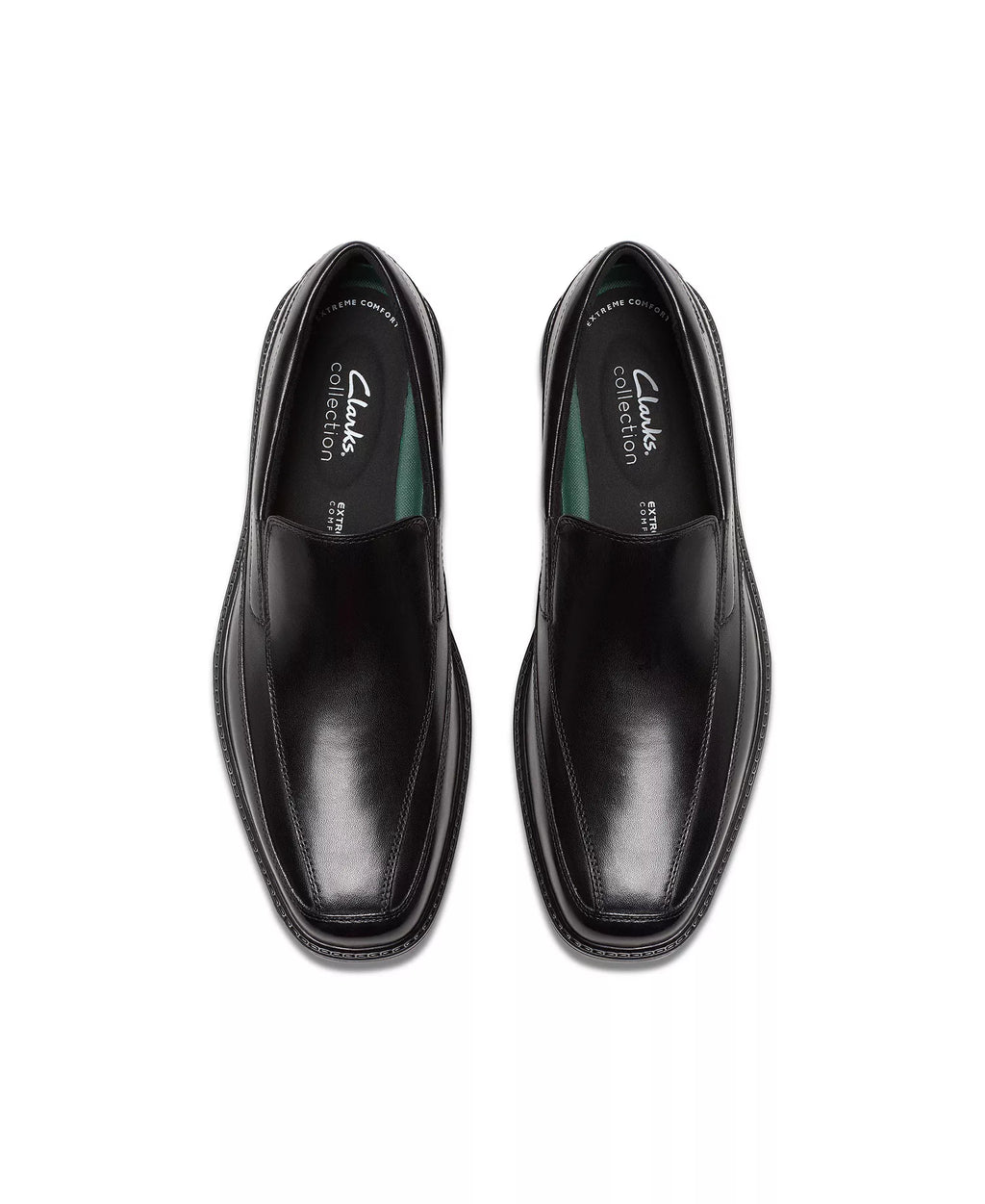 Clarks Men's Cosgrove Free Leather Dress Loafers   Black Leather Size 10