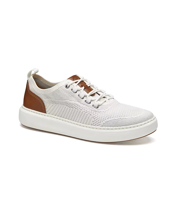 Johnston & Murphy Men's Anders Knit U-Throat Sneaker  White Knit Size 8