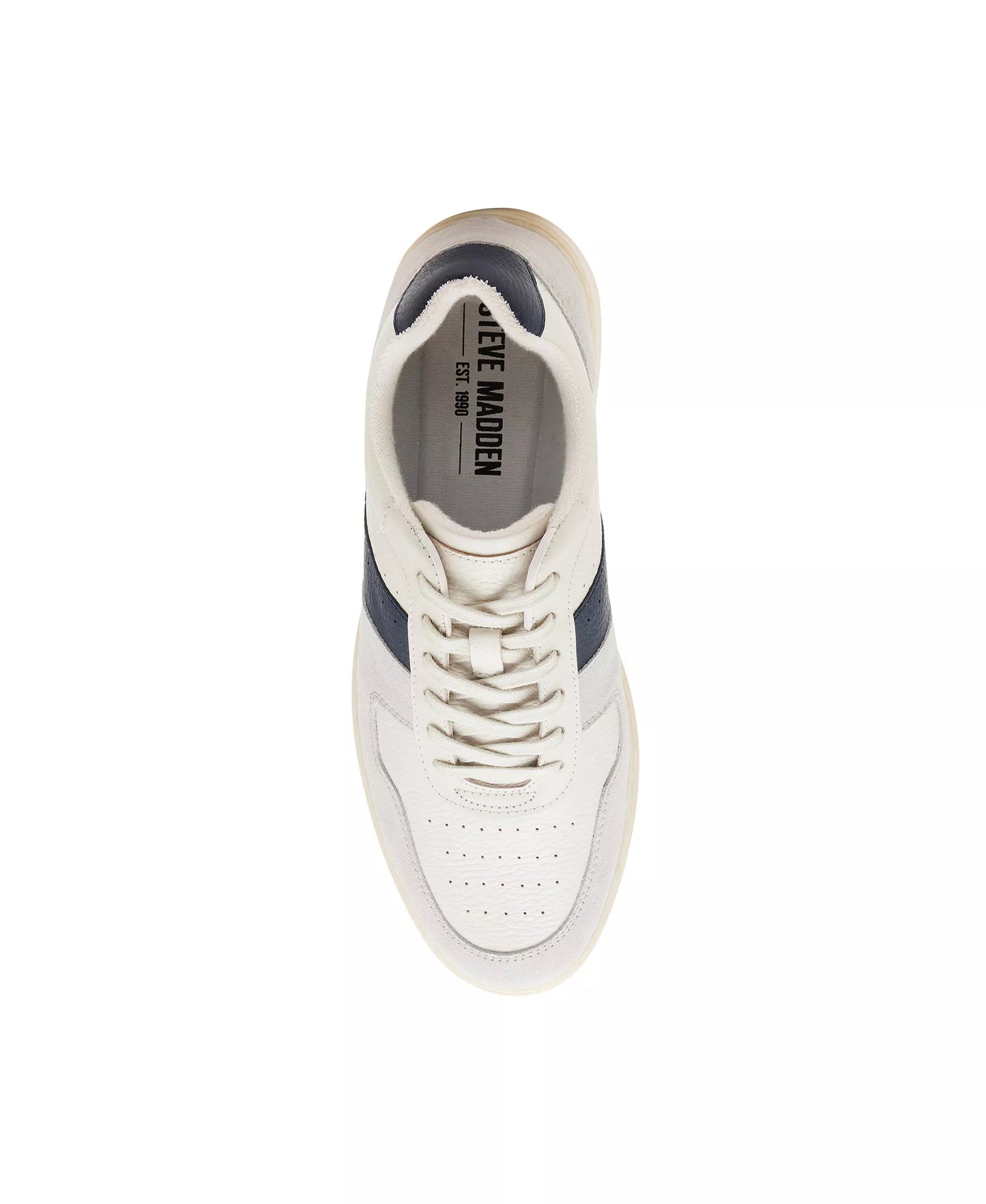 Steve Madden Men's Earnest Fashion Sneaker  White/Blue Size 9
