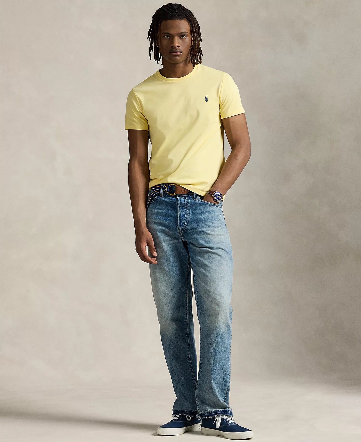 Polo Ralph Lauren Men's Classic Fit Crew Neck T-Shirt  Oasis Yellow Size M