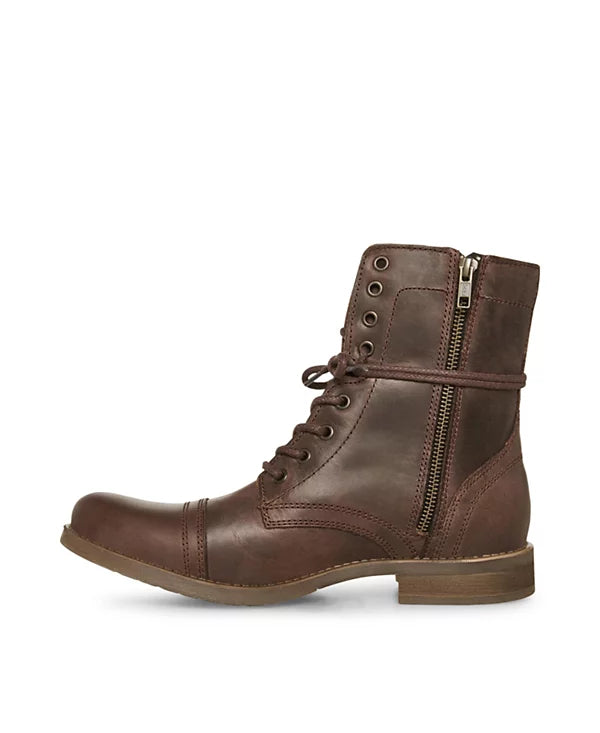 Steve Madden Men's Troopah Leather Boots  Brown Size 8.5