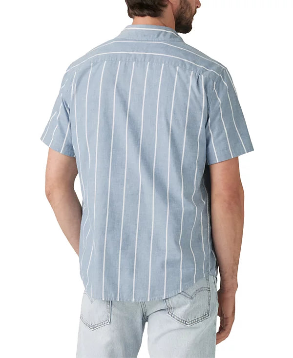 Levi's Men's Classic 1 Pocket Short Sleeve Regular Fit Shirt  Stripe Hampton Bay Size L