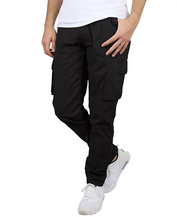 Blu Rock Men's Flex Stretch Cargo Pants  Black Size 34