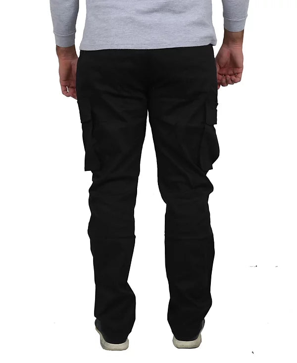Blu Rock Men's Flex Stretch Cargo Pants  Black Size 34