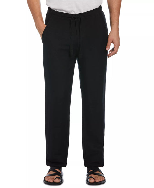 Cubavera Men's Linen Blend Drawstring Pants  Jet Black Size S