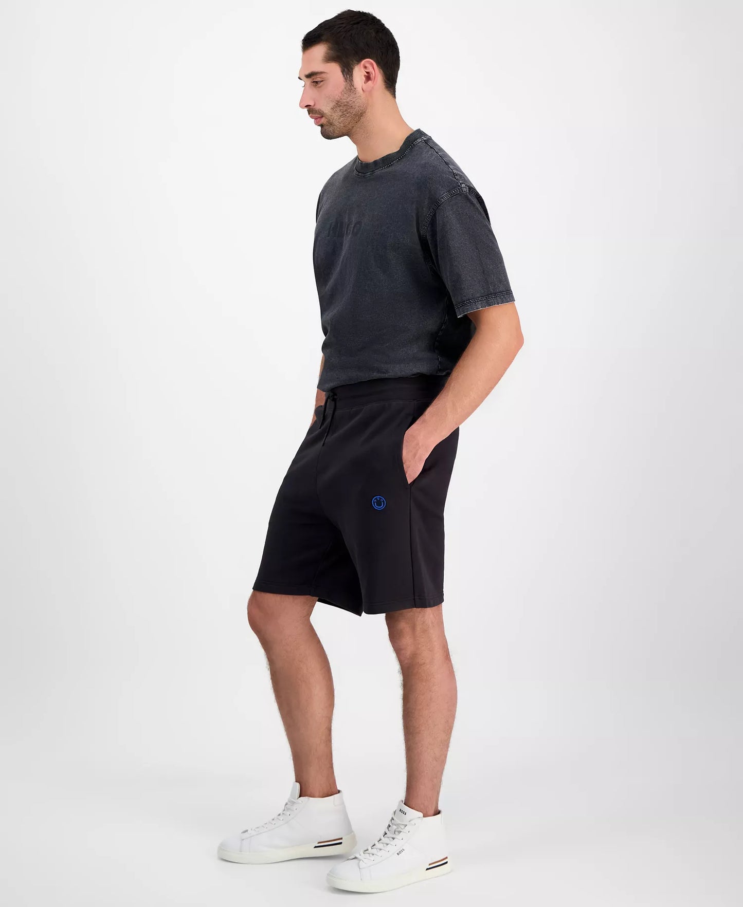 Hugo Boss Men's Nylsho Drawstring Shorts  Black Size 2XL