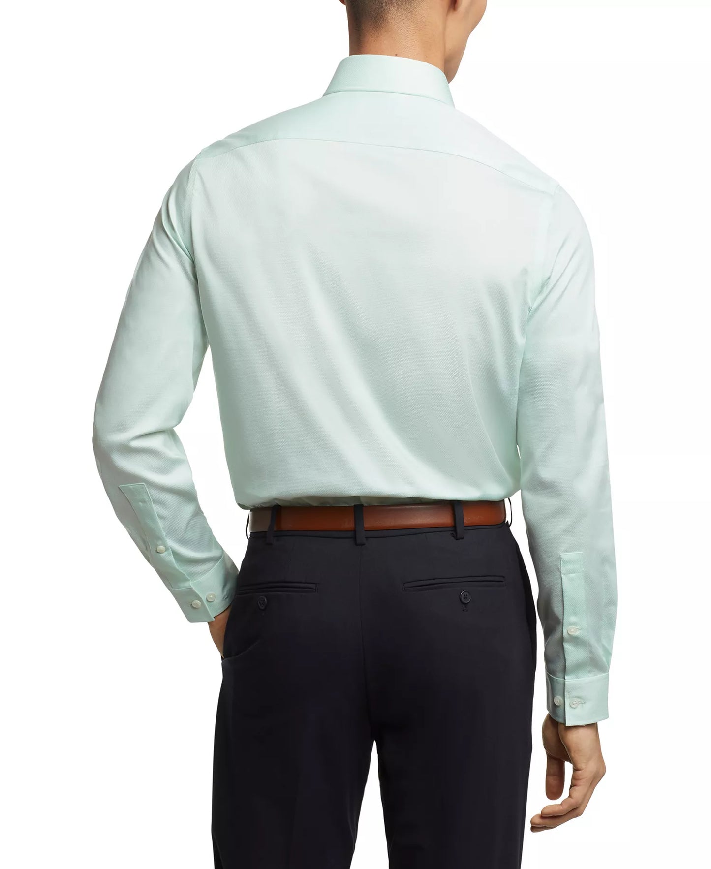 Michael Kors Men's Regular-Fit Comfort Stretch Dress Shirt  Green Frost 15.5 32/33