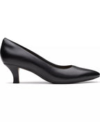 Clarks Women's Kepley Vine Pumps  Black Leather Size 8