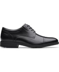 Clarks Men's Steadwell Cap Dress Shoes  Black Leather Size 8
