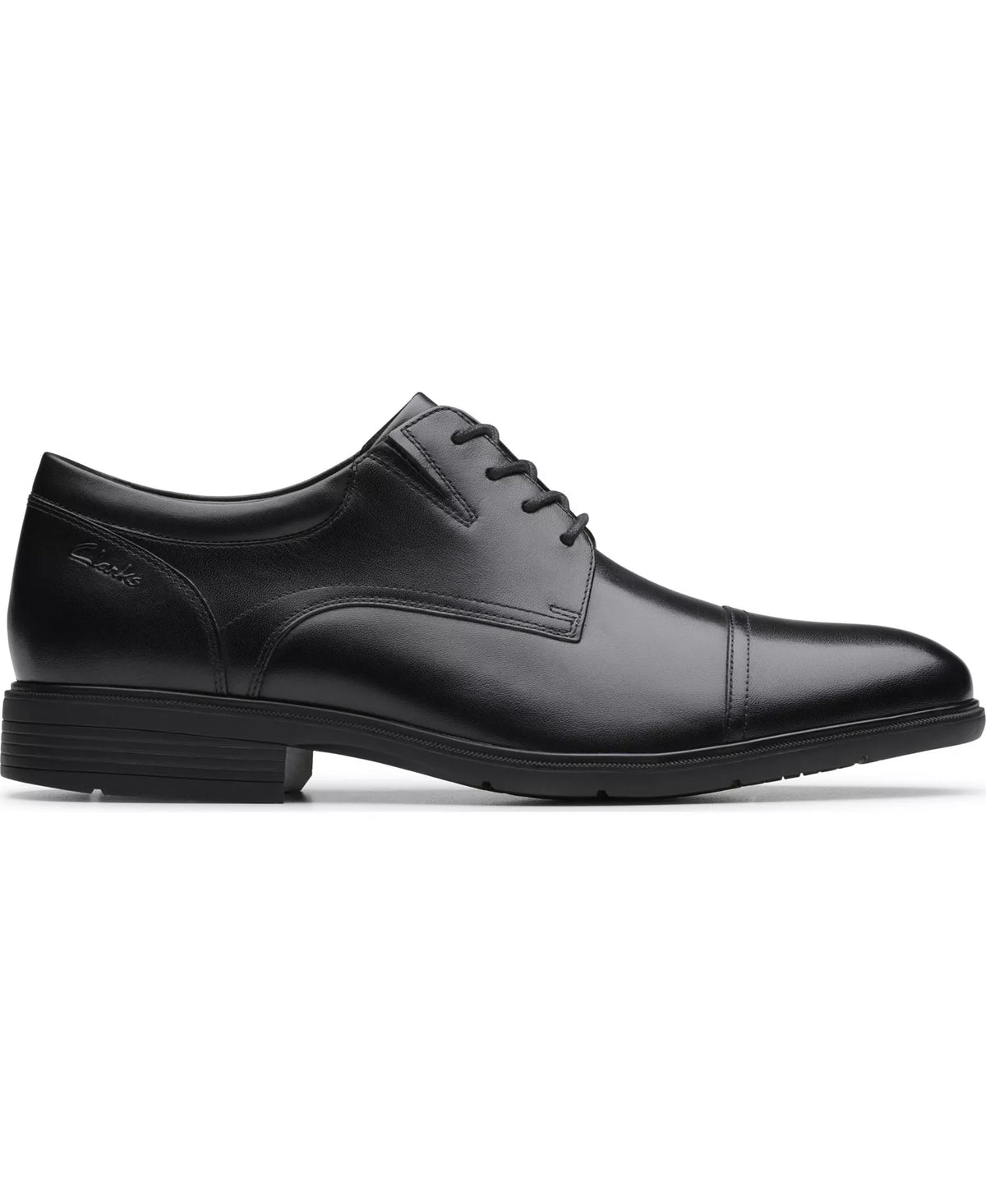 Clarks Men's Steadwell Cap Dress Shoes  Black Leather Size 11