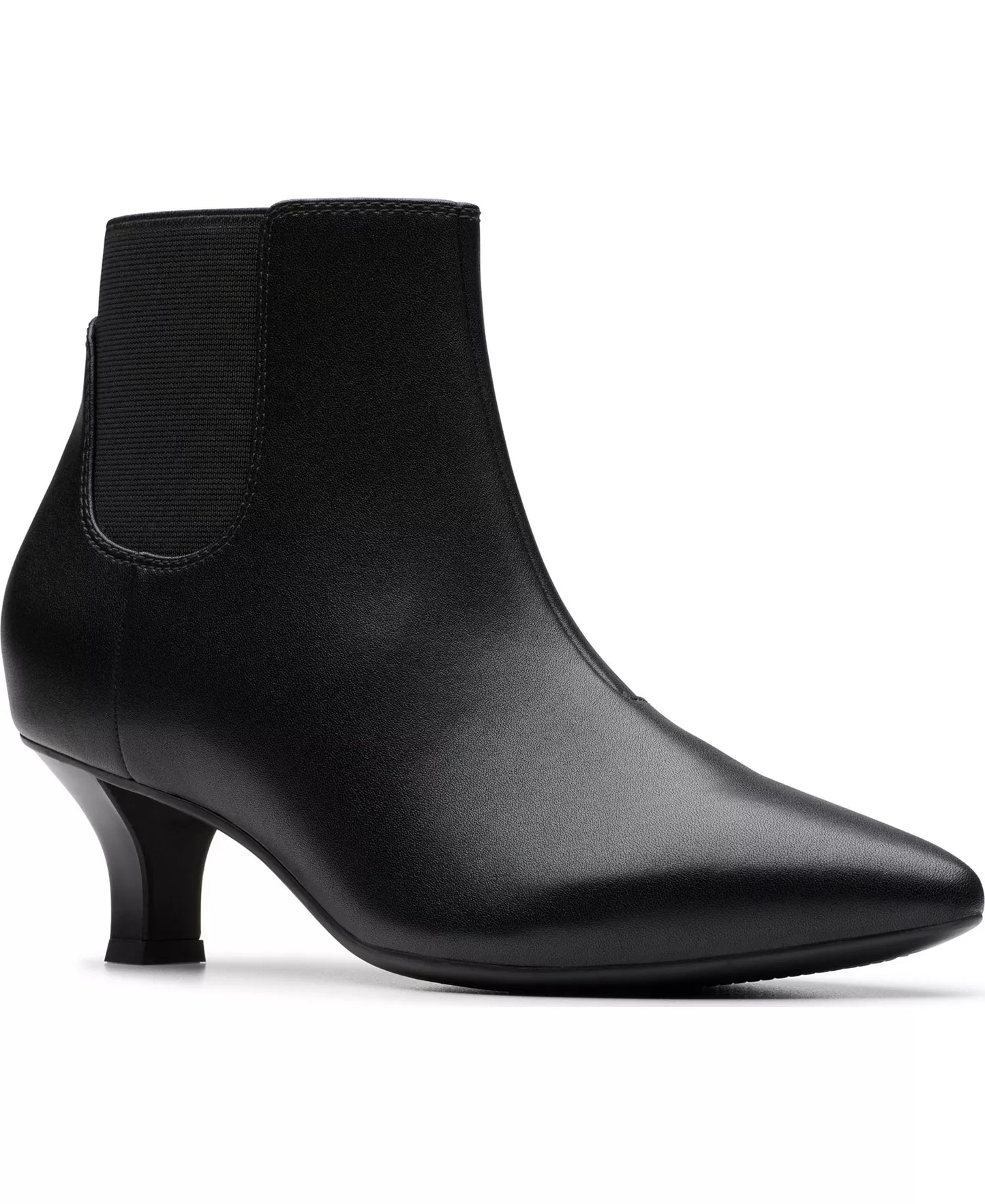 Clarks Women's Kepley Erin Booties   Black Leather Size 10