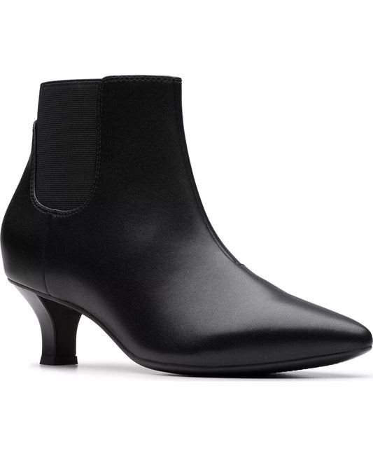 Clarks Women's Kepley Erin Booties   Black Leather Size 7.5
