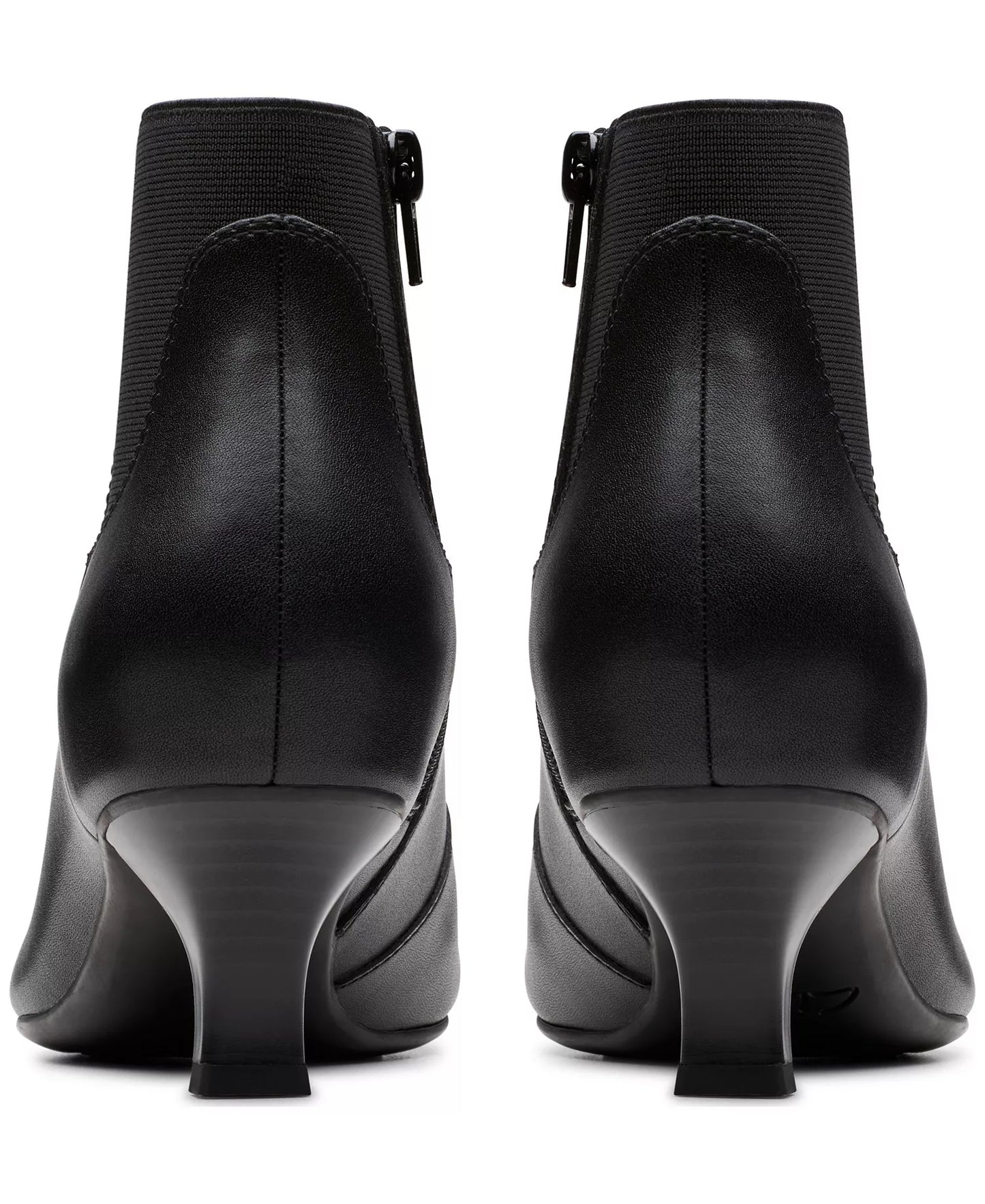 Clarks Women's Kepley Erin Booties   Black Leather Size 10