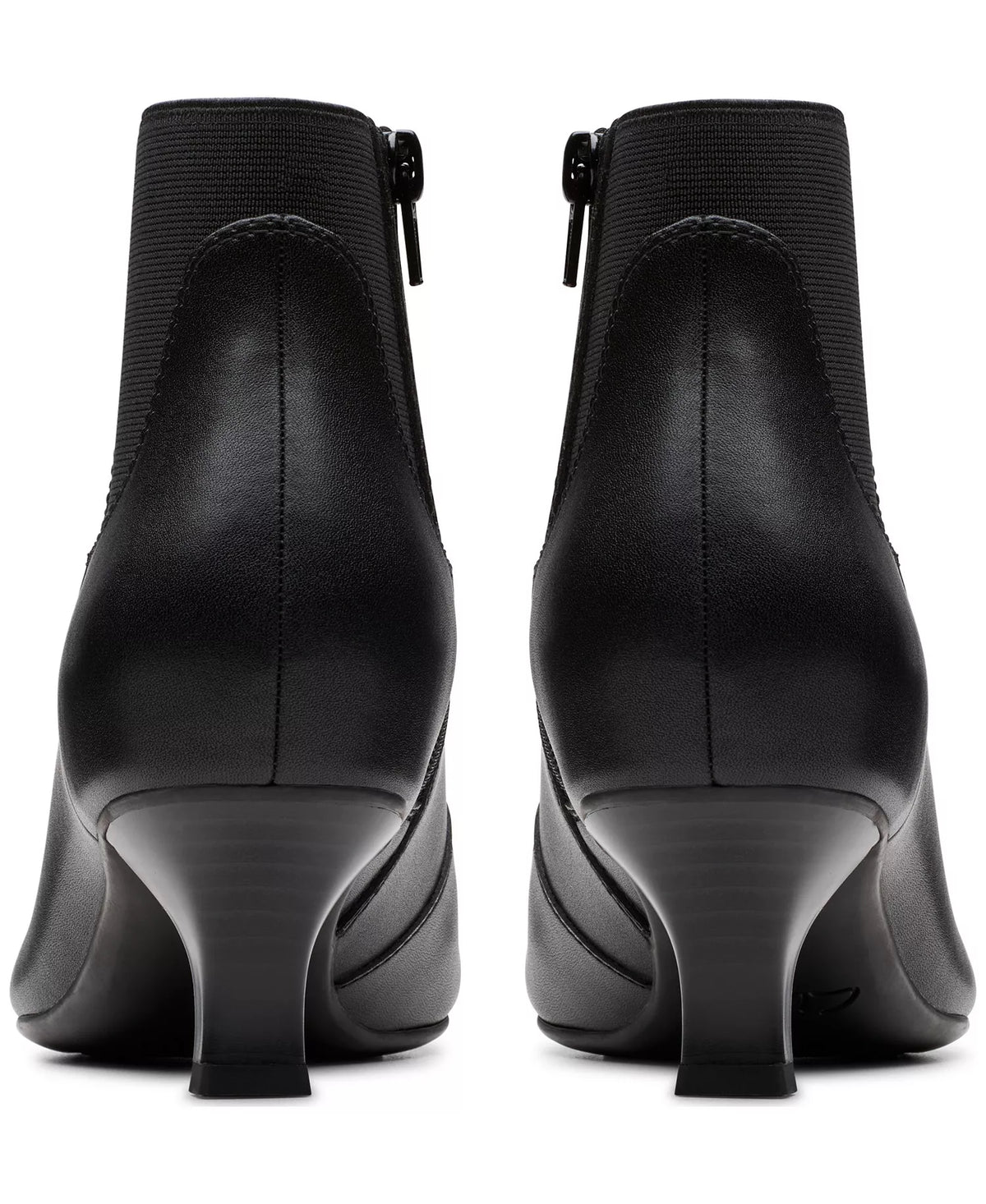 Clarks Women's Kepley Erin Booties   Black Leather Size 7.5