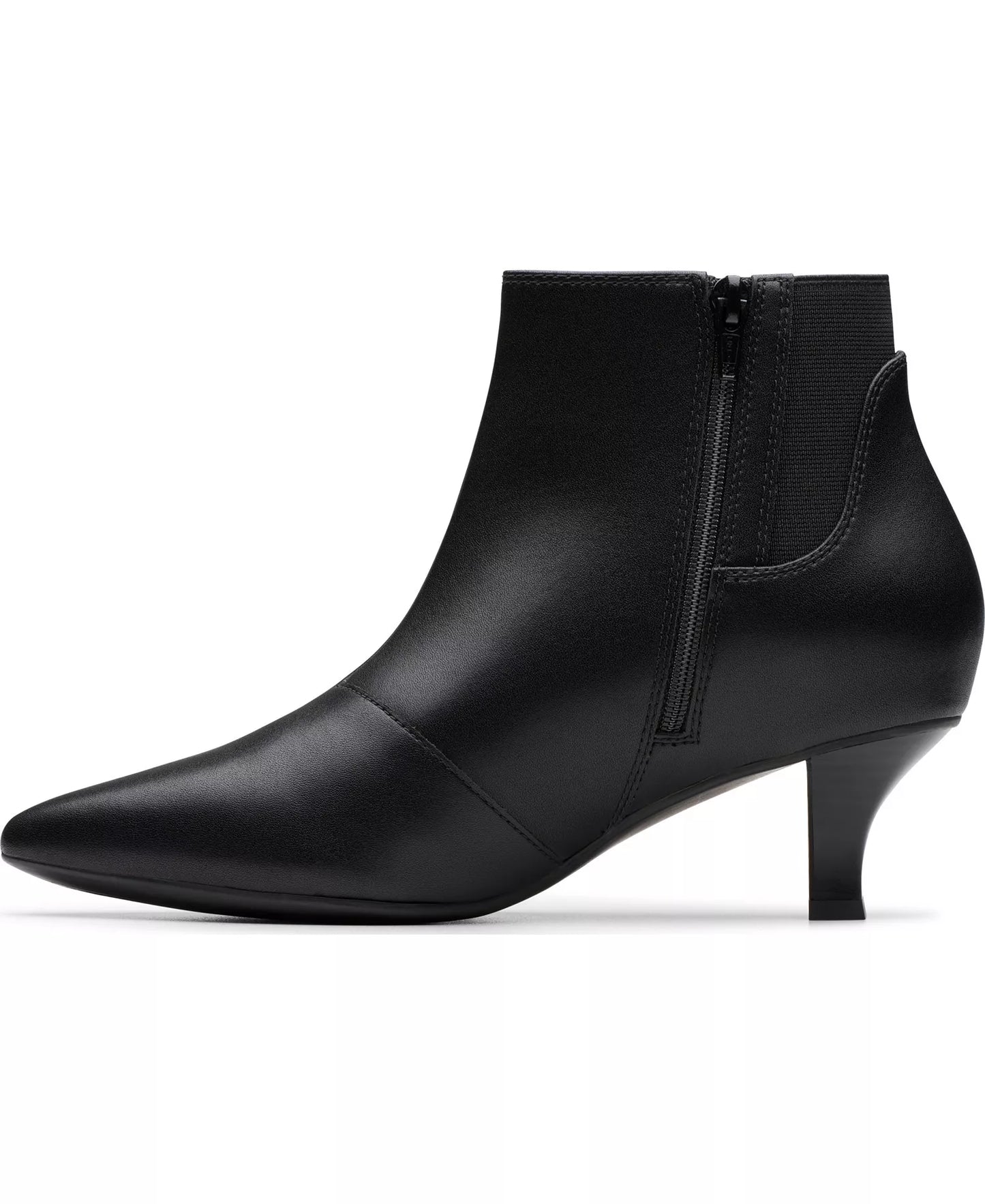 Clarks Women's Kepley Erin Booties   Black Leather Size 10