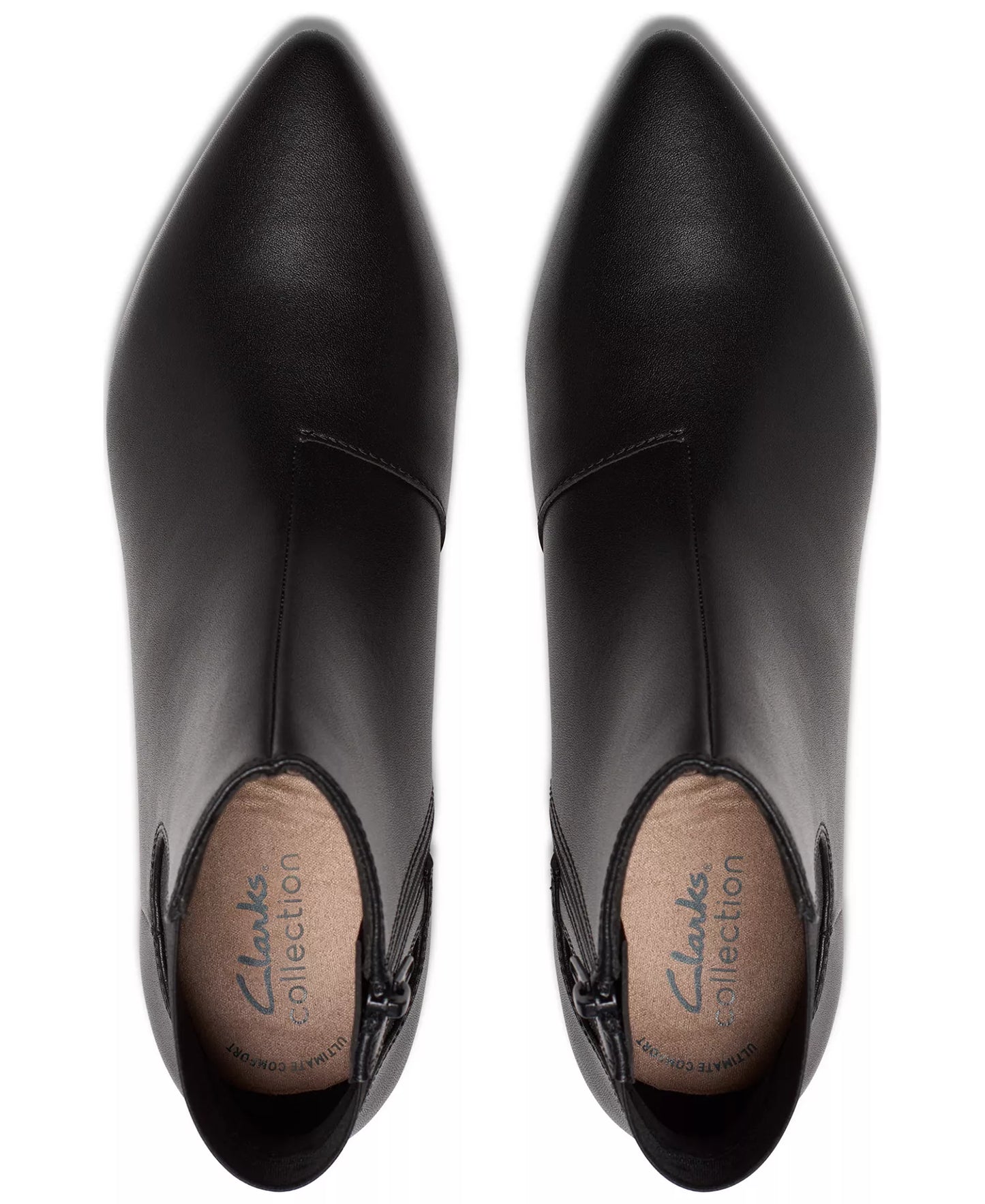 Clarks Women's Kepley Erin Booties   Black Leather Size 10