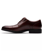 Clarks Men's Steadwell Cap Dress Shoes  Mahogany Leather Size 10.5