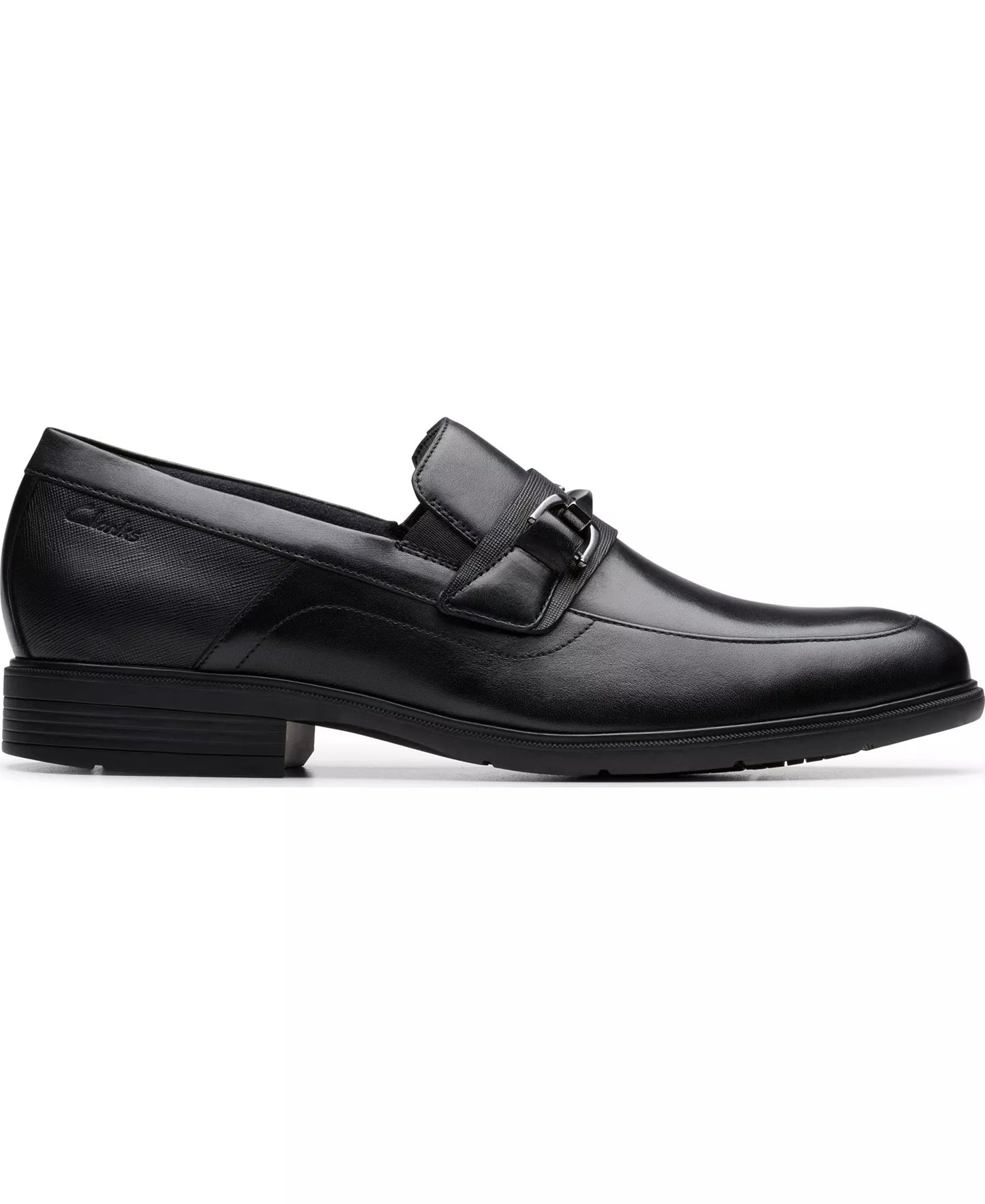 Clarks Men's Steadwell Bit Slip On Loafers  Black Leather Size 10.5