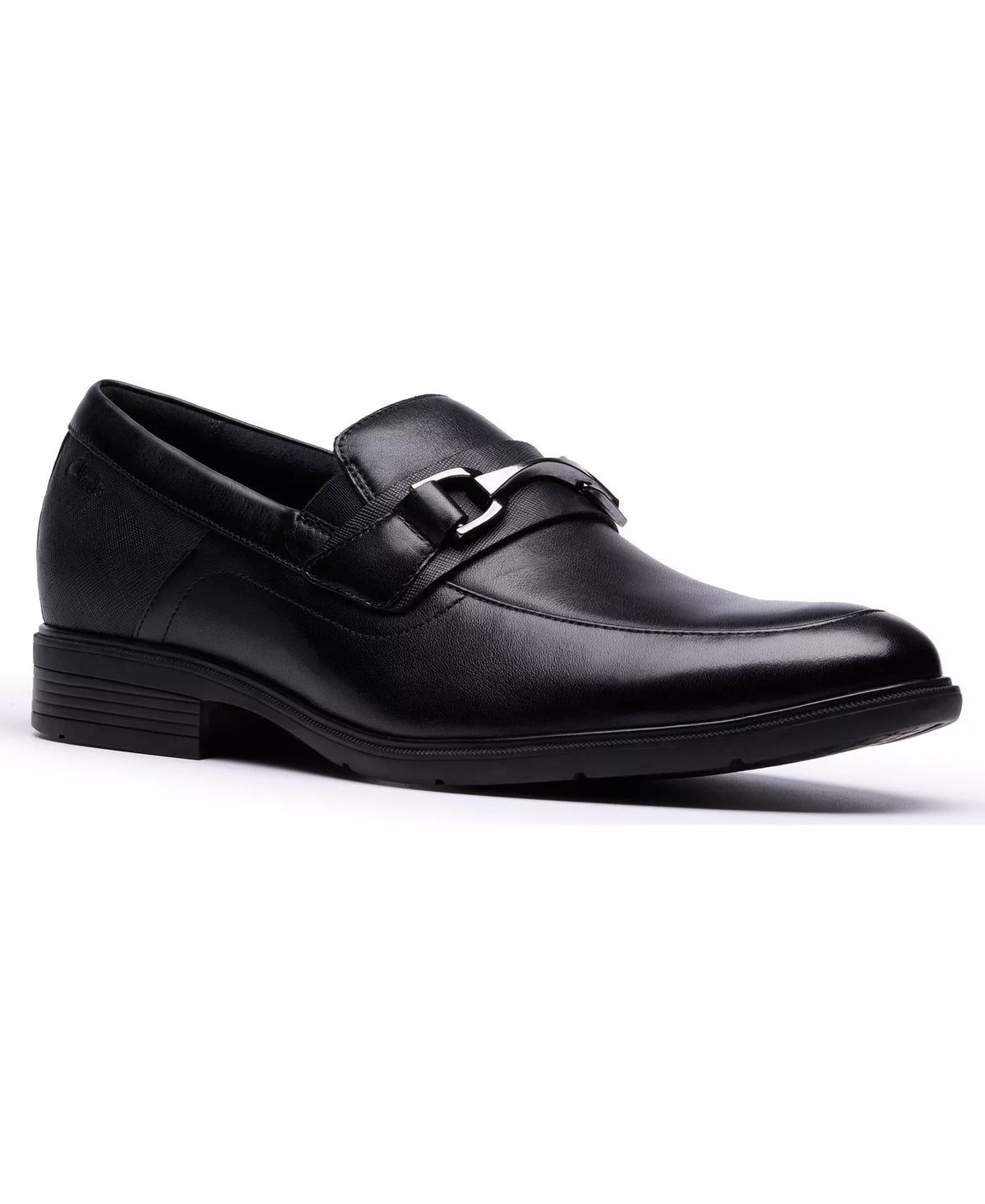 Clarks Men's Steadwell Bit Slip On Loafers  Black Leather Size 10.5