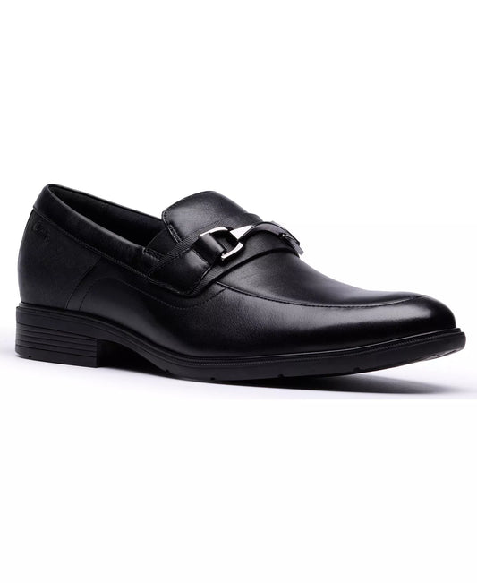 Clarks Men's Steadwell Bit Slip On Loafers  Black Leather Size 10.5