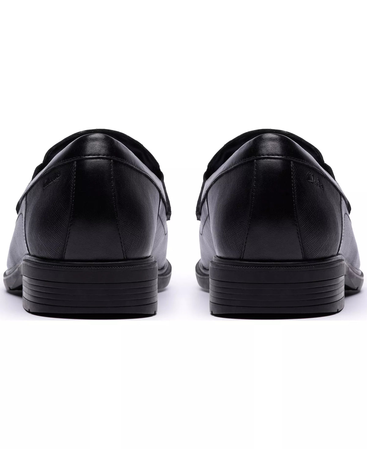 Clarks Men's Steadwell Bit Slip On Loafers  Black Leather Size 10.5