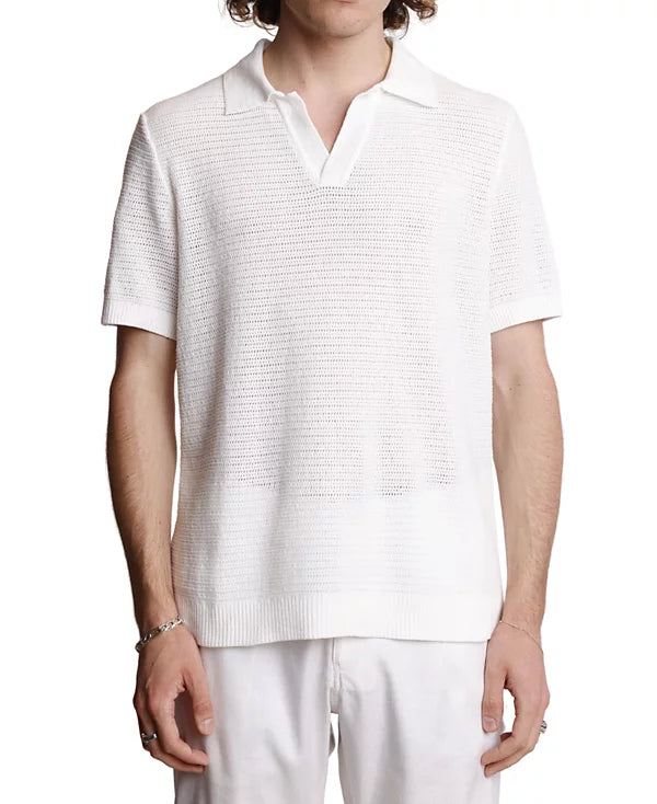 Paisley & Gray Men's Slim Fit Short Sleeve Polo Shirt  White Size 2XL
