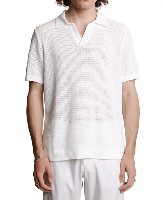 Paisley & Gray Men's Slim Fit Short Sleeve Polo Shirt  White Size 2XL