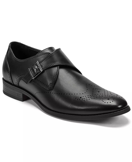 Kenneth Cole Reaction Men's Cheer Single Monk Strap Shoes  Black Size 13