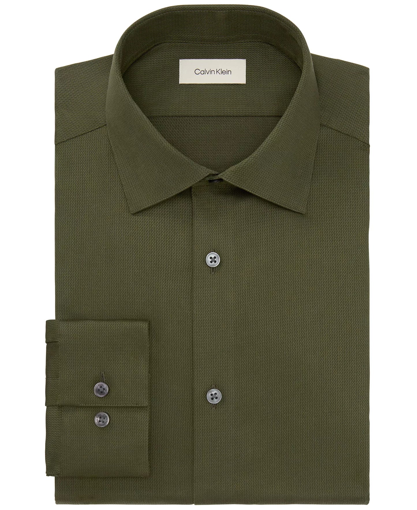 Calvin Klein STEEL+ Men's Slim Fit Dress Shirt  Forest 16.5 34/35