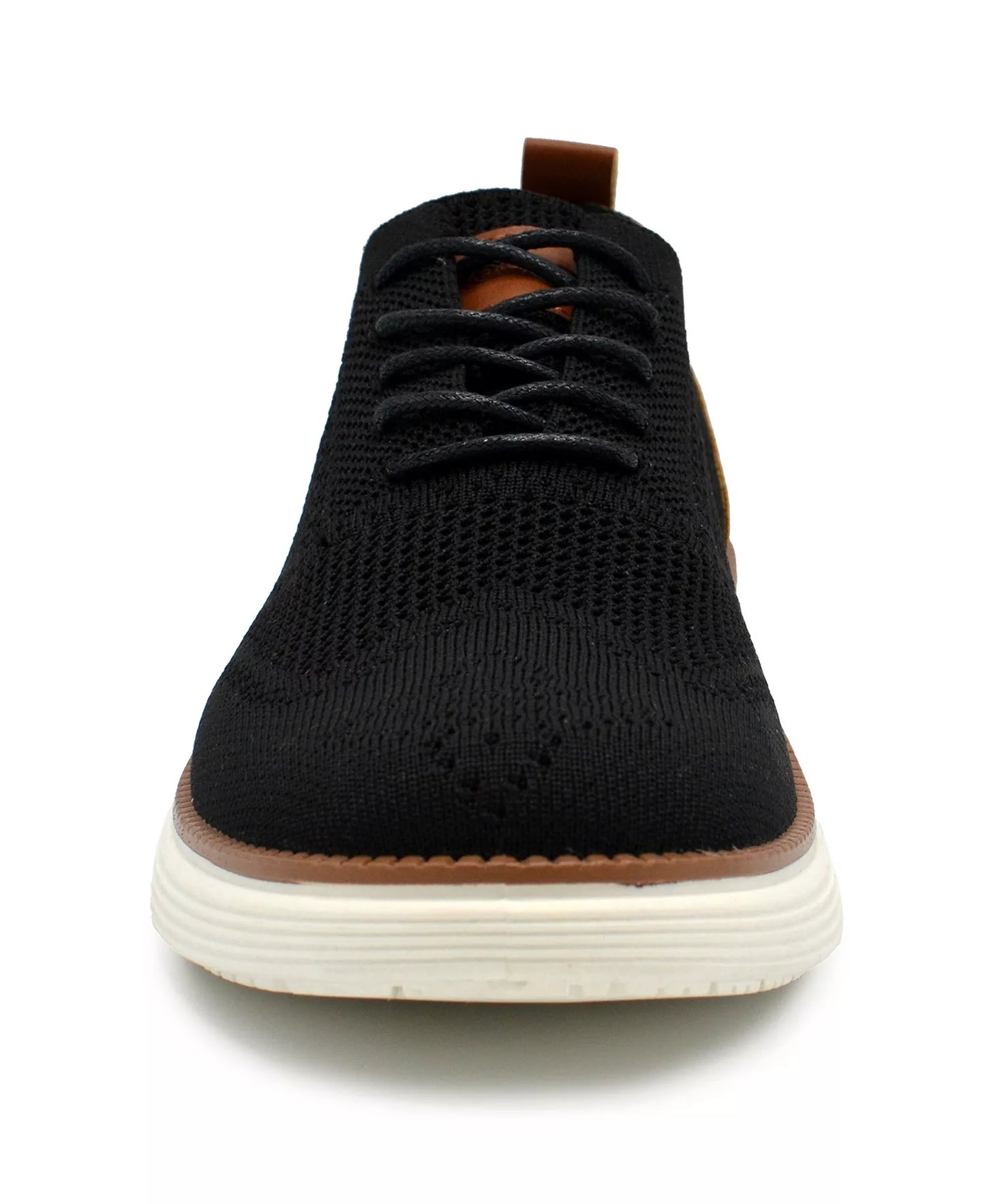 Akademiks Men's Olney Wingtip Knit Oxford Shoes  Black/White Size 10
