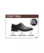 Clarks Men's Steadwell Cap Dress Shoes  Black Leather Size 8