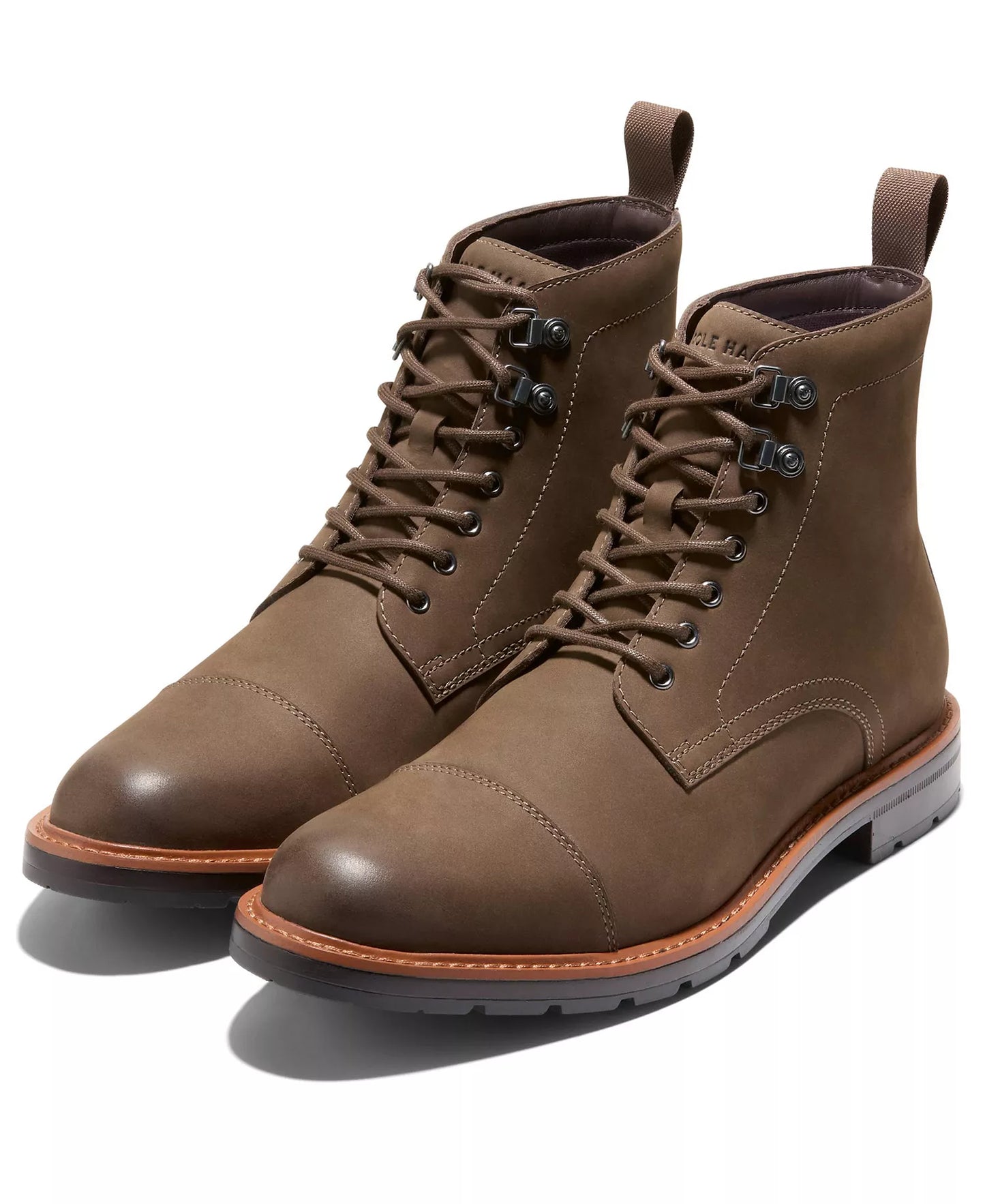 Cole Haan Men's Chamberlin Grand Cap Toe Boots  Truffle Nubuck Size 7