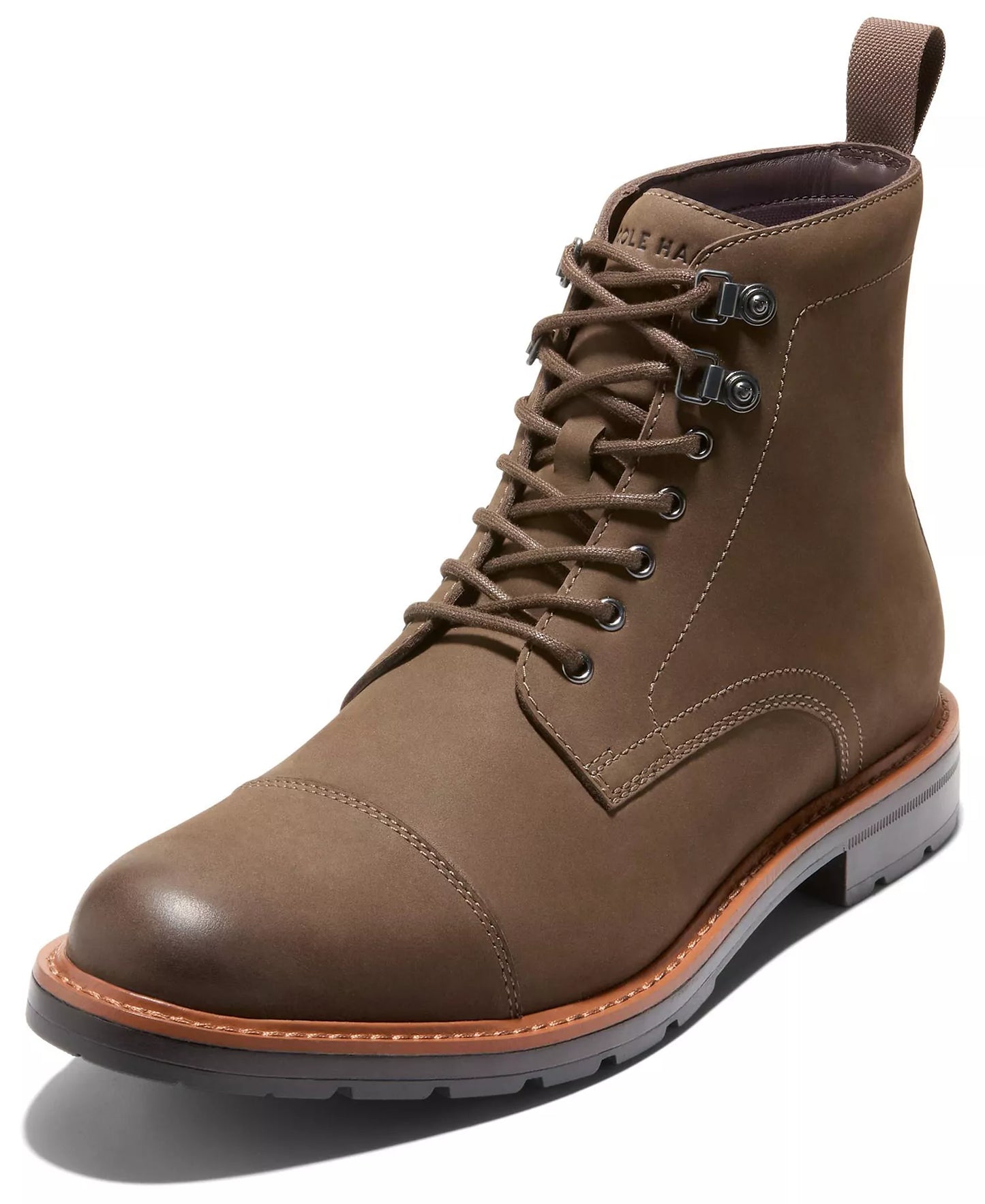 Cole Haan Men's Chamberlin Grand Cap Toe Boots  Truffle Nubuck Size 7