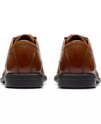 Clarks Men's Cosgrove Apron Dress Shoes  Dark Tan Leather Size 8