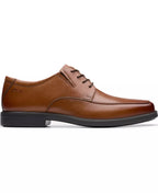 Clarks Men's Cosgrove Apron Dress Shoes  Dark Tan Leather Size 8W