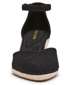 Anne Klein Women's Wilmott Closed Toe Wedge Espadrilles  Black Size 7