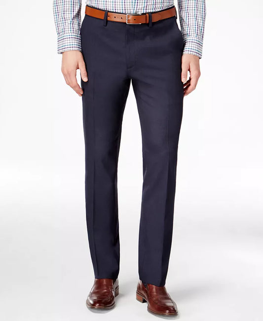 Kenneth Cole Reaction Men's Slim-Fit Stretch Dress Pants  Navy W40xL32 (No Tag)