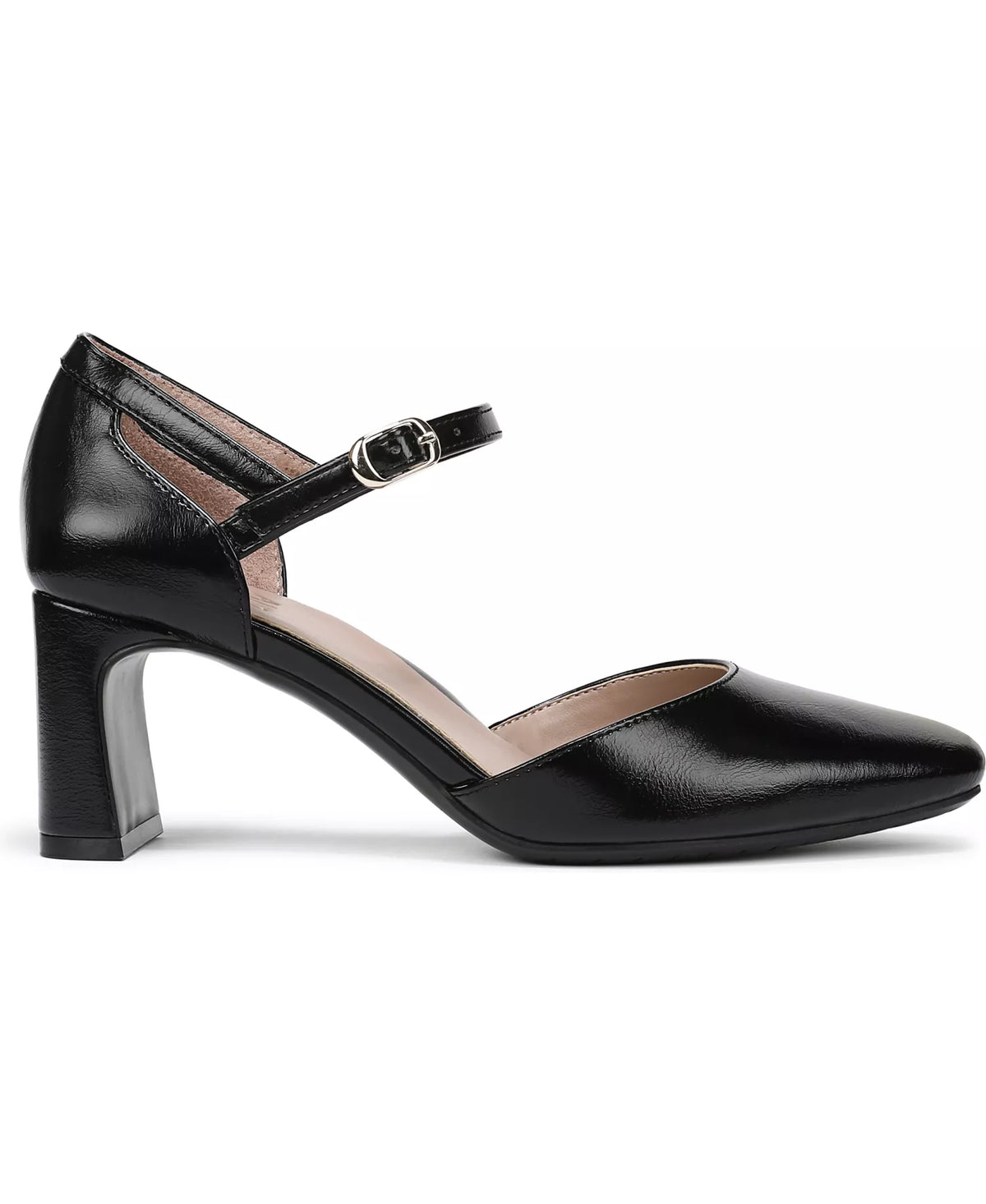 Naturalizer Women's Yasmin Mary Jane Pumps  Black Vegan Leather Size 11W
