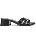 Sam Edelman Women's Farrin Slide Sandals  Black Leather Size 5.5