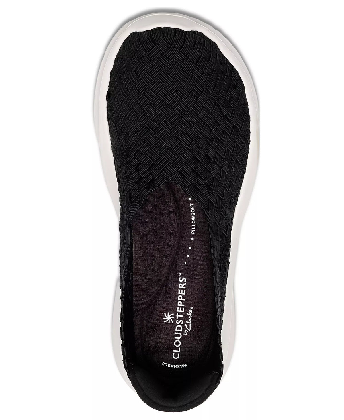 Clarks Women's Cloudsteppers Solevana Weave Slip On Sneakers  Black Size 9.5