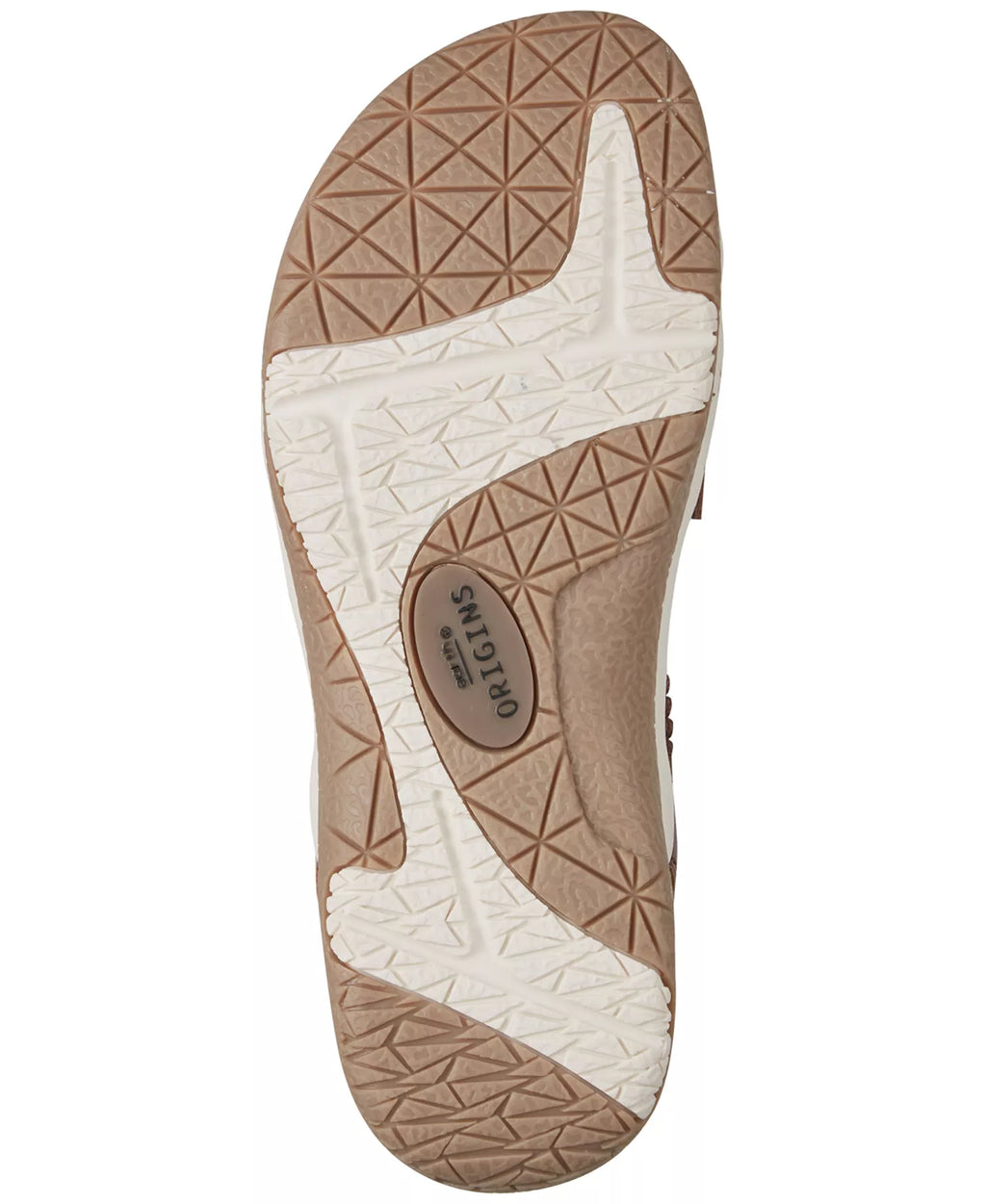 Earth Women's Sanetra Strappy Flat Sandals  Dark Cognac Size 12