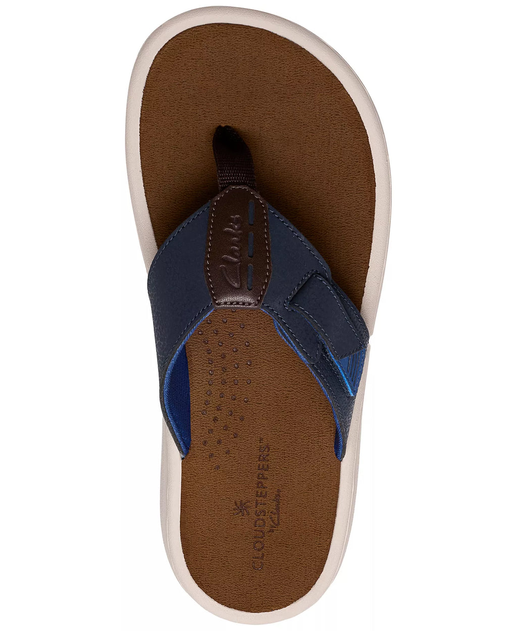 Clarks Men's Cloudsteppers Breeze Flip-Flop Sandals  Navy Size 13