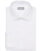Michael Kors Men's Ultra Wrinkle Free Stretch Regular-Fit Dress Shirt  White Size 18 34/35