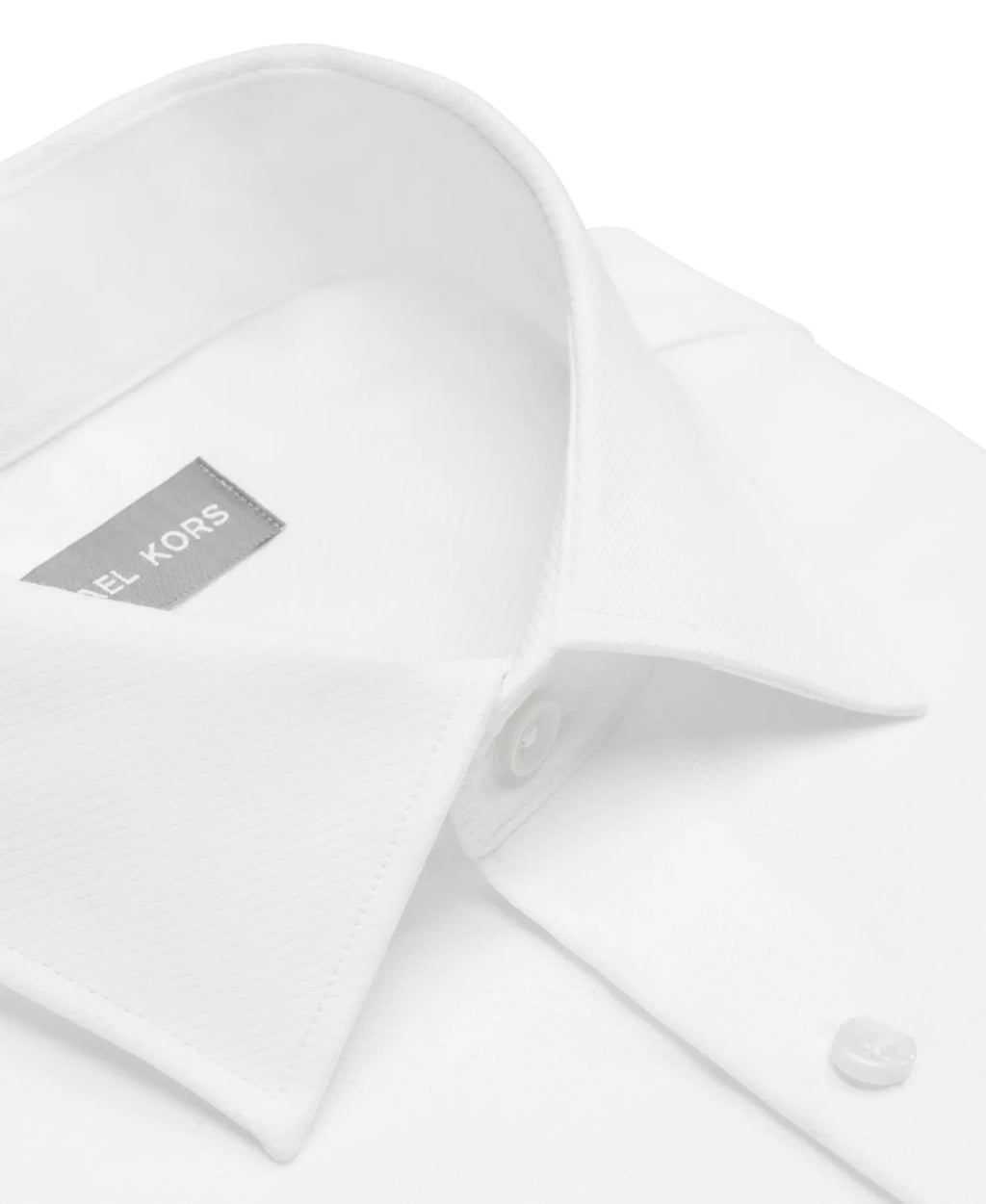 Michael Kors Men's Ultra Wrinkle Free Stretch Regular-Fit Dress Shirt  White Size 18 34/35